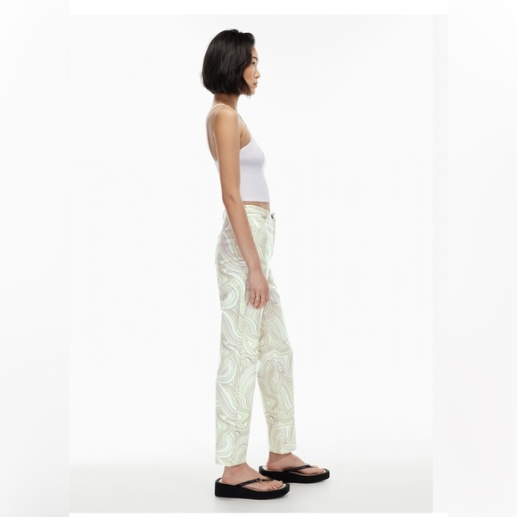WILFRED Free Vera Pant Printed High Waisted Twill Pants Soft Swirls Neutral - 8 - Picture 3 of 16